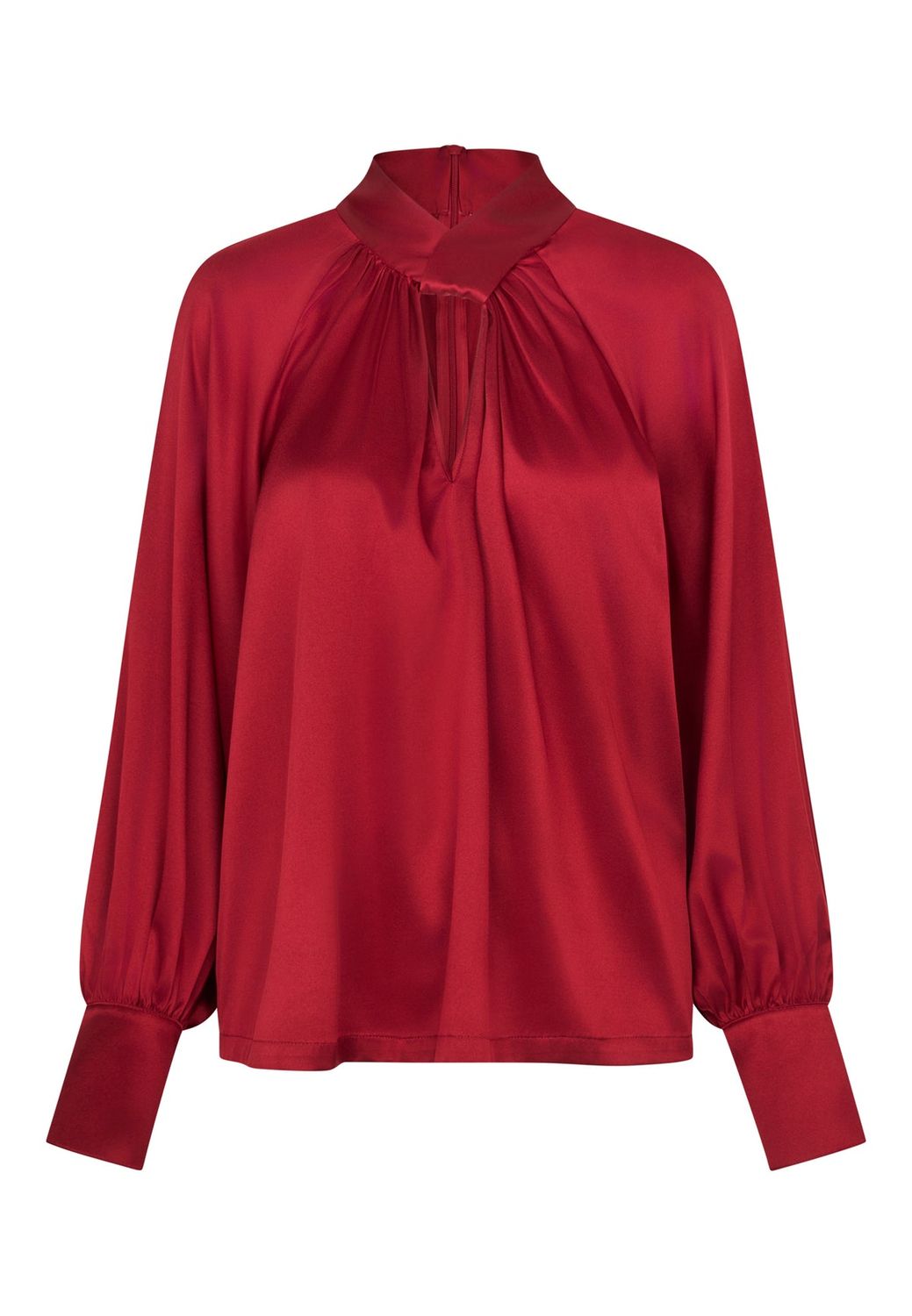DEA KUDIBAL - MadelaineDEA-Blouse with drape detail Cranberry
