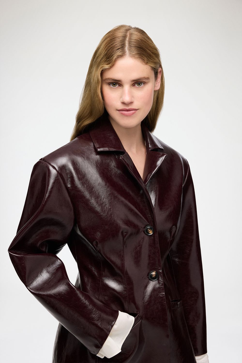 GANNI - Jacket in Future Shine (Demitasse)