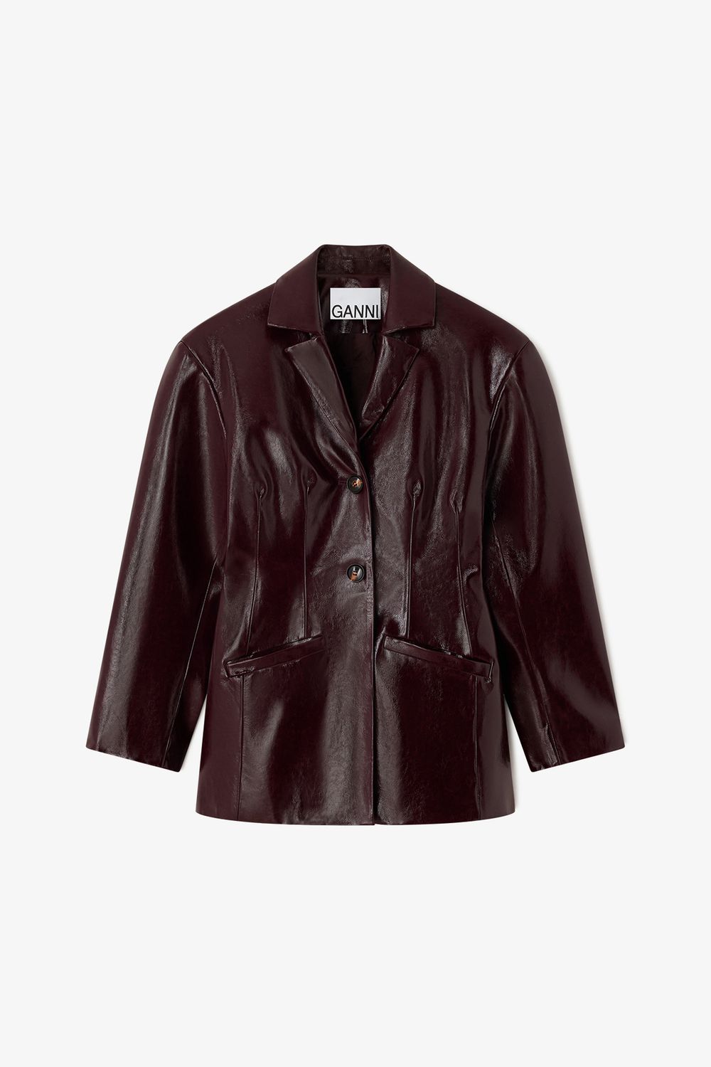GANNI - Jacket in Future Shine (Demitasse)