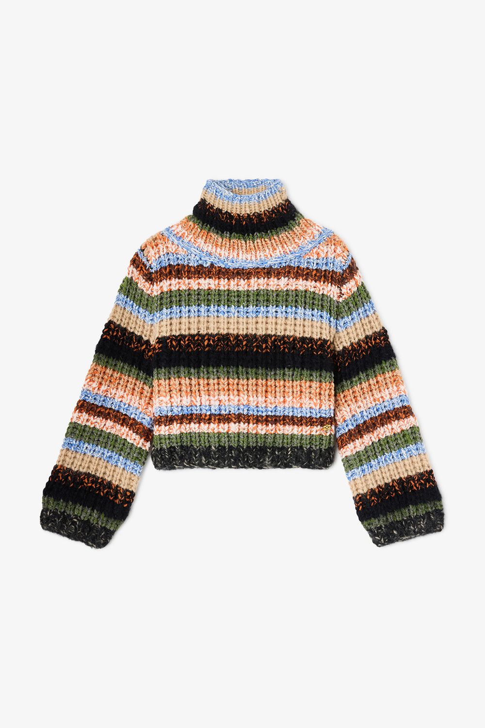 GANNI - Turtleneck in Multistripe (Multicolour)