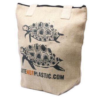 Two Turtles Eco Jute Bag