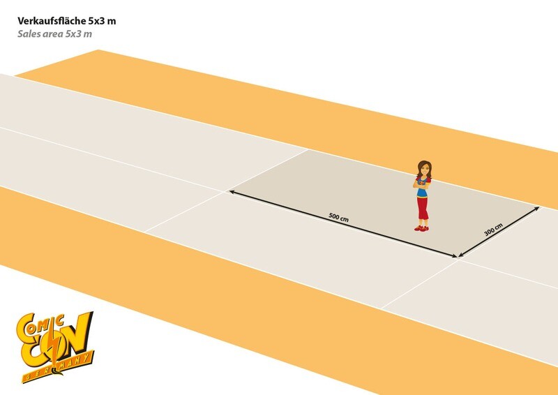 Reine Standfläche 5 x 3 m / booth space 5 x 3 m