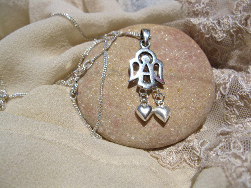 GUARDIAN ANGEL spiritual necklace ~ silver