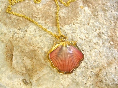 Believe in yourself - shell necklace for self-belief, gold-plated