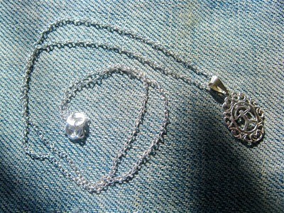 Indalo necklace ~ filigree, engraved classic