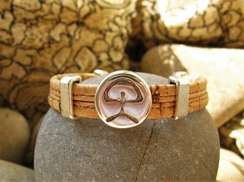 Indalo charm bracelet ~ cork cord