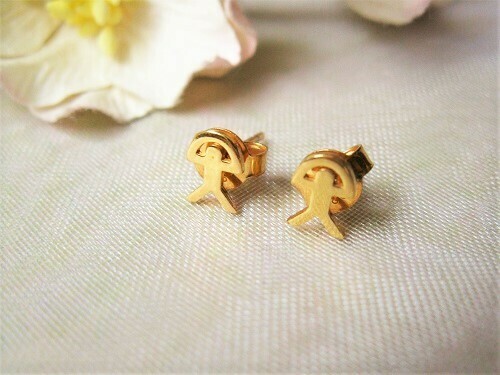 Indalo Man stud earrings ~ gold-filled, classic
