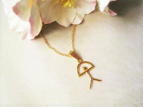 Indalo Man necklace ~  gold-filled classic