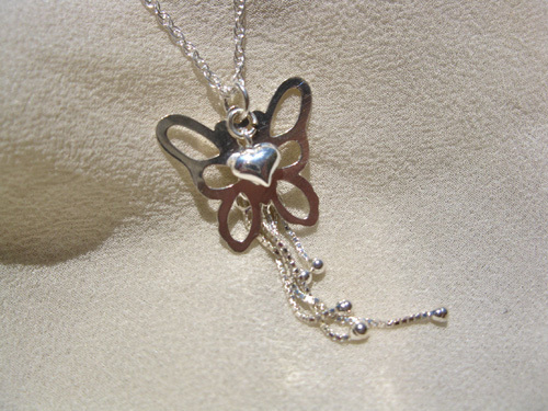 Butterfly necklace ~ Enchanted, silver