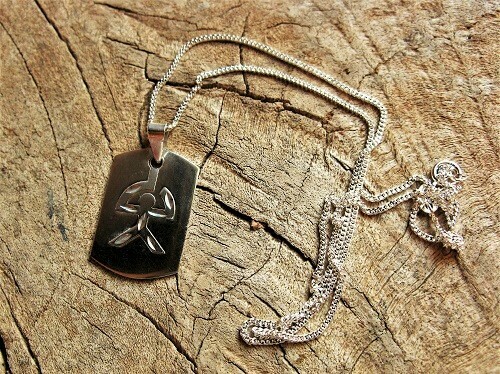 Indalo dog tag necklace ~ sterling silver, duo