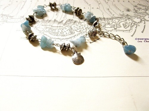 Camino travel bracelet ~ aquamarine