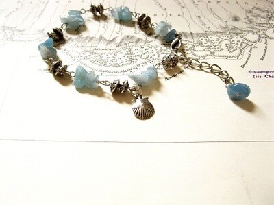 Camino travel bracelet ~ aquamarine