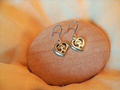 Indalo earrings ~ heart, silver