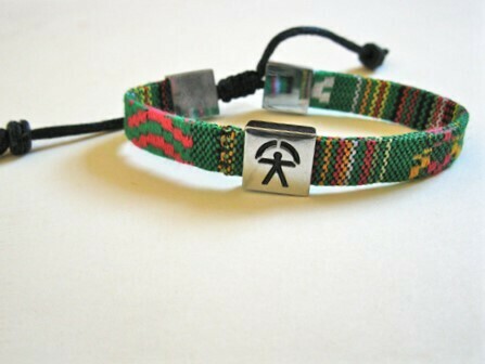 Indalo bracelet ~  woven patterned adjustable strap 2