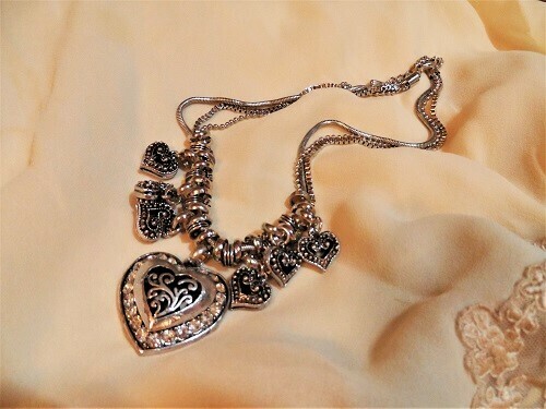 All my heart charm necklace