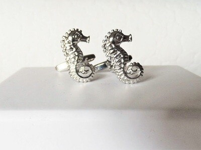 Lucky seahorse cufflinks to say Be Positive
