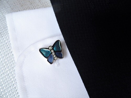 Smart inspirational butterfly cufflinks