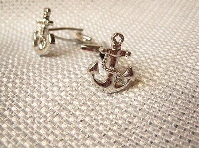 Anchor cufflinks - Gift to say Have Fun, Be Strong