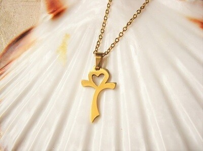 Cross necklace to say Take Care