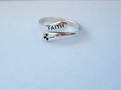 Cross of FAITH ring - gift for strength of purpose