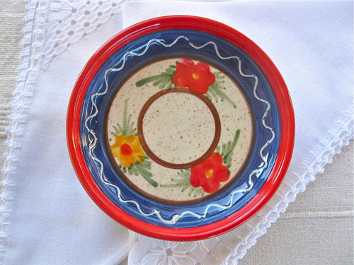 Spanish ceramic bowl ~ flor