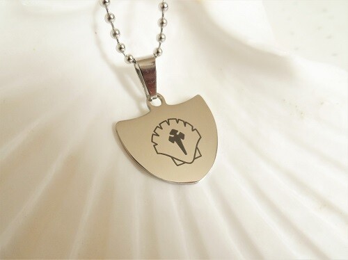 sAfe Jewellery - Travellers Shield necklace for safekeeping ~ broad