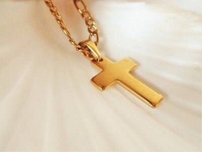 Golden cross of hope necklace