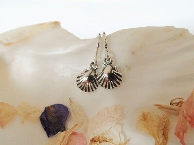 Santiago scallop shell earrings ~ for hope, and safe travels
