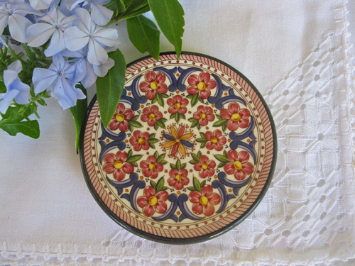 Spanish Wall Plate ~ floral Cordoba