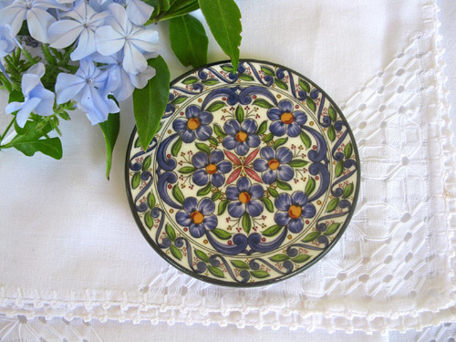 Spanish Wall Plate ~ Cuenca, floral