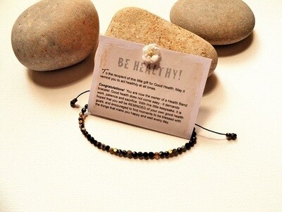 Health Bands - bracelet to wish Good Health ~ black stone