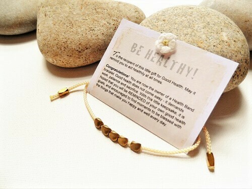 Health Band bracelet for Good Health ~ copper nuggets, Cream