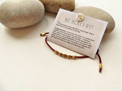 Health Band bracelet for Good Health ~ copper nuggets, Russet