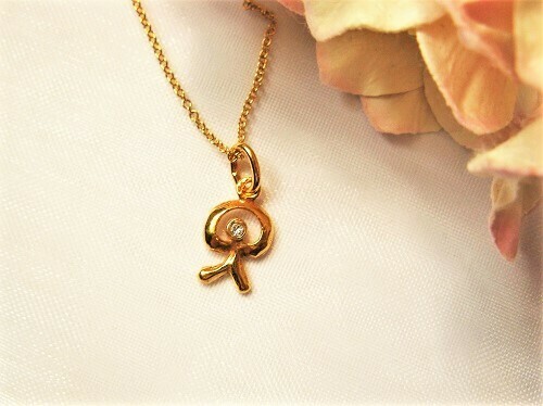 Indalo necklace ~ tiny sparkle,  gold-filled