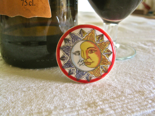 Spanish ceramic wine stoppers ~ sun series