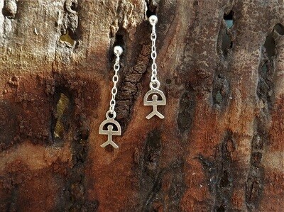Lucky Indalo chain earrings ~ silver