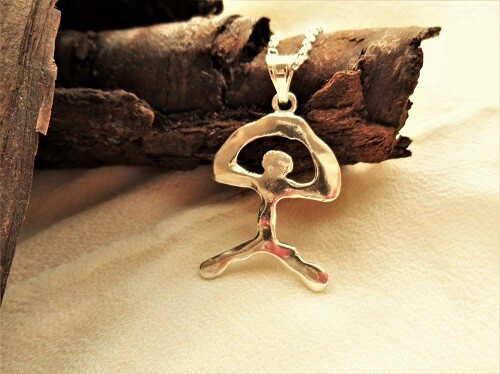 Wellness necklace ft Indalo - 40mm silver