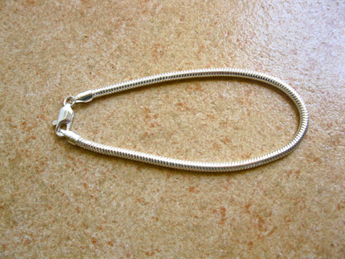 Charm BRACELET - 925 sterling silver snake chain