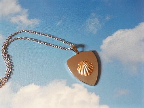 Wellness health-shield necklace with shell ~ slim