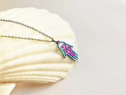 Wellness necklace gift for health and protection - Hamsa