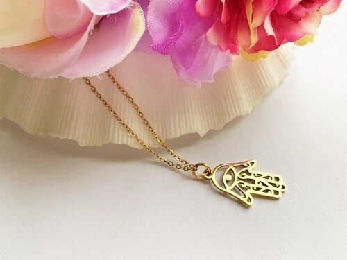Wellbeing necklace for health and protection - Hamsa