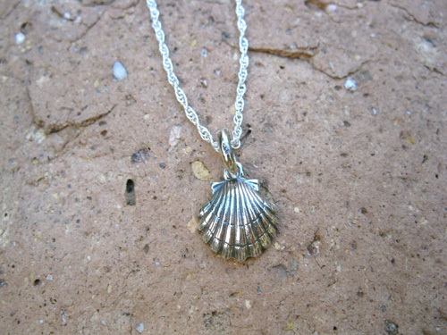 Camino scallop shell necklace ~ wish safe travels