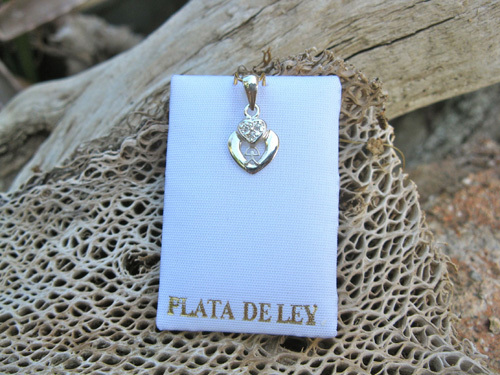 Indalo pendant ~ silver, double heart