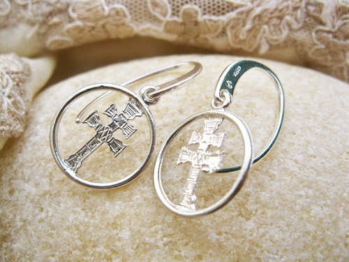 Caravaca cross earrings ~ silver