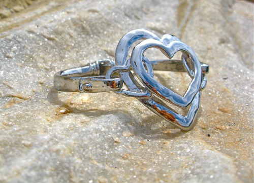 Layers of love heart bracelet