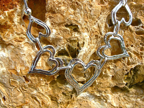 Quintet heart necklace