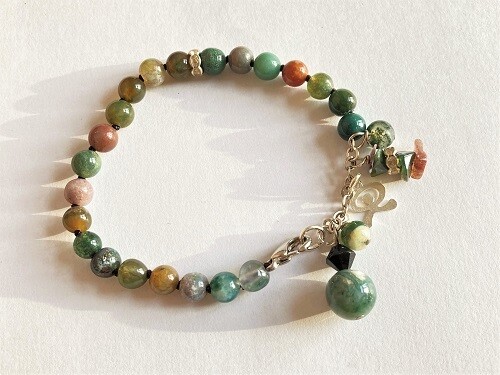 Wellness bracelet ~ Indian agate + Indalo