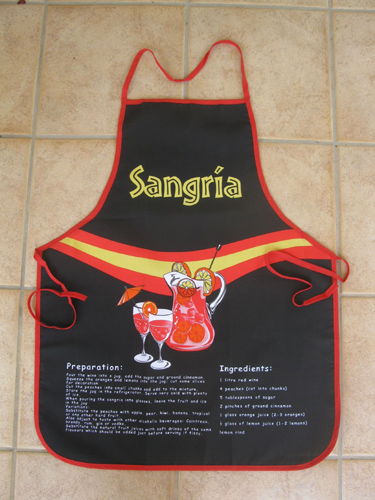 Pinny / apron ~ Sangria, black