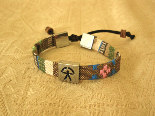 Indalo bracelet ~  woven patterned adjustable strap, Choose bracelet pattern: Pattern C