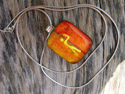 Dichroic glass necklace ~ Indalo GUARDIAN